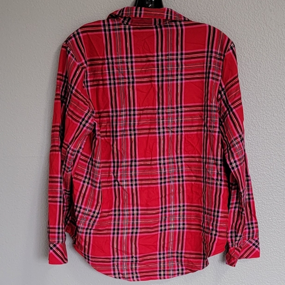VICTORIA SECRET PLAID SLEEPWEAR SHIRT/ XS - Picture 2 of 9